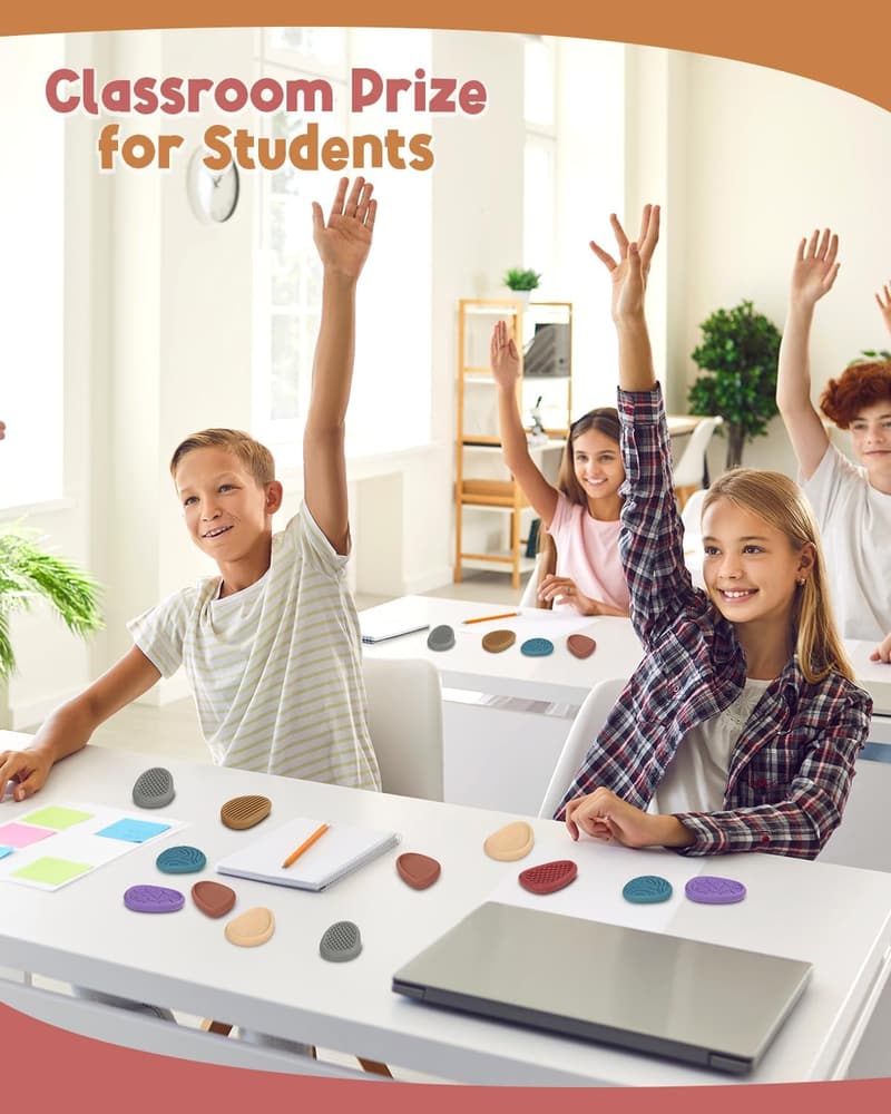Sensory Worry Stones for Adults and Kids - 24 Pack Fidget Set