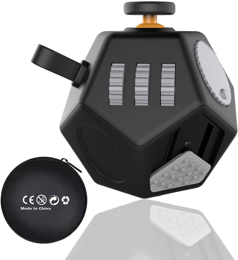 Black Mini Finger Cube Fidget Toy for Stress Relief