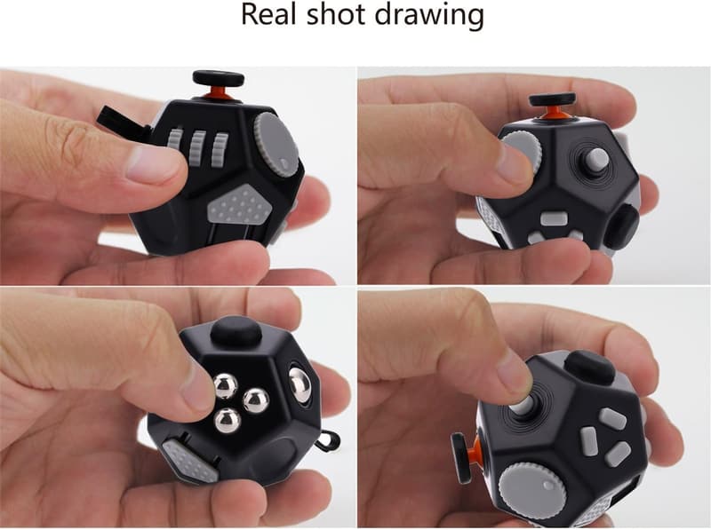 Black Mini Finger Cube Fidget Toy for Stress Relief