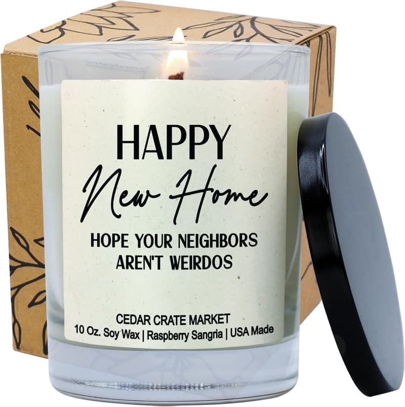 Funny Candle Gift for Moving Away - 100% Soy Wax