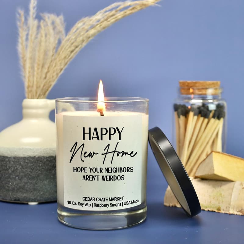 Funny Candle Gift for Moving Away - 100% Soy Wax
