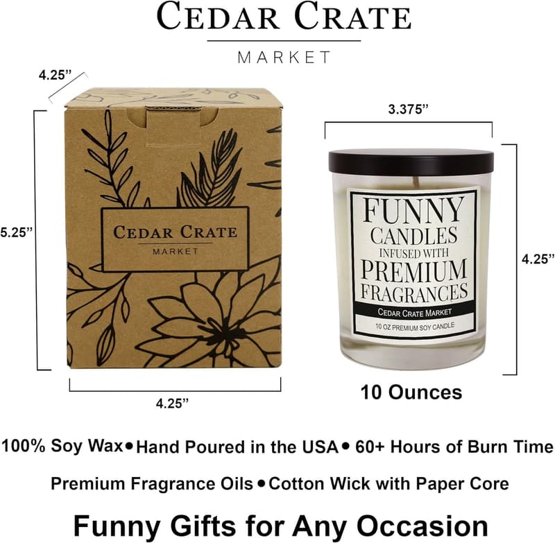 Funny Candle Gift for Moving Away - 100% Soy Wax