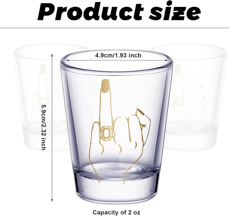 Mr. and Mrs. Stemless Wine Glasses - 2 oz Wedding Gifts for Couples
