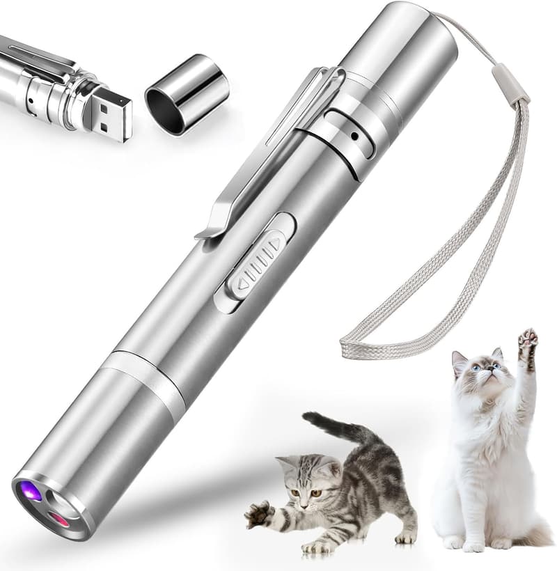 USB Rechargeable Interactive Cat Toy - 3 Light Colors