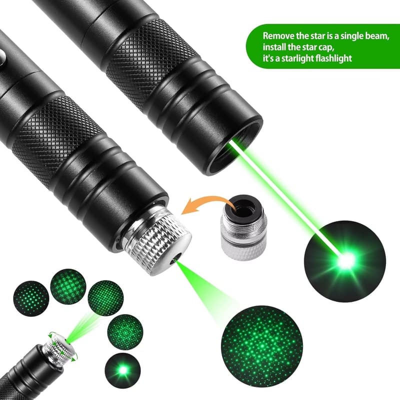 High-Power Green Laser Pointer Pen with Adjustable Focus