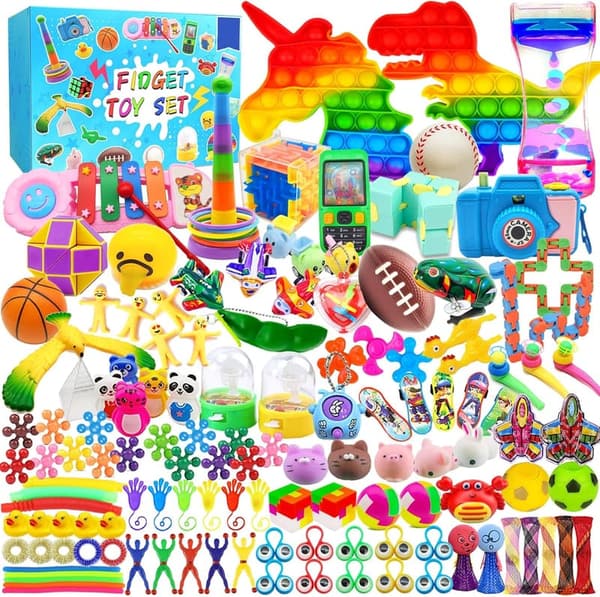 Fidget Toy Assortment for Kids - 125 Pack Stress Relief