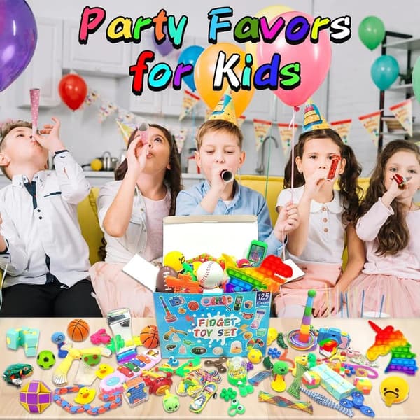 Fidget Toy Assortment for Kids - 125 Pack Stress Relief