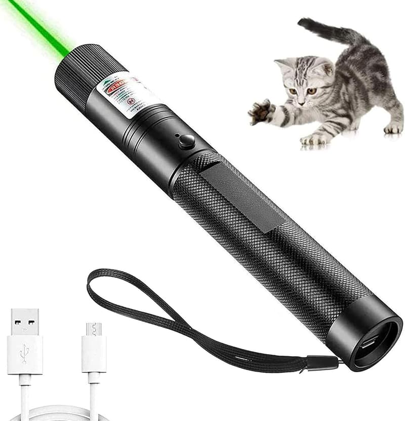 USB Rechargeable Green Laser Pointer for Indoor Presentations and Pets