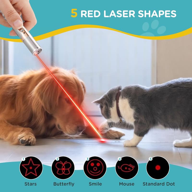 Interactive USB Rechargeable Cat Toy with 3 Light Colors