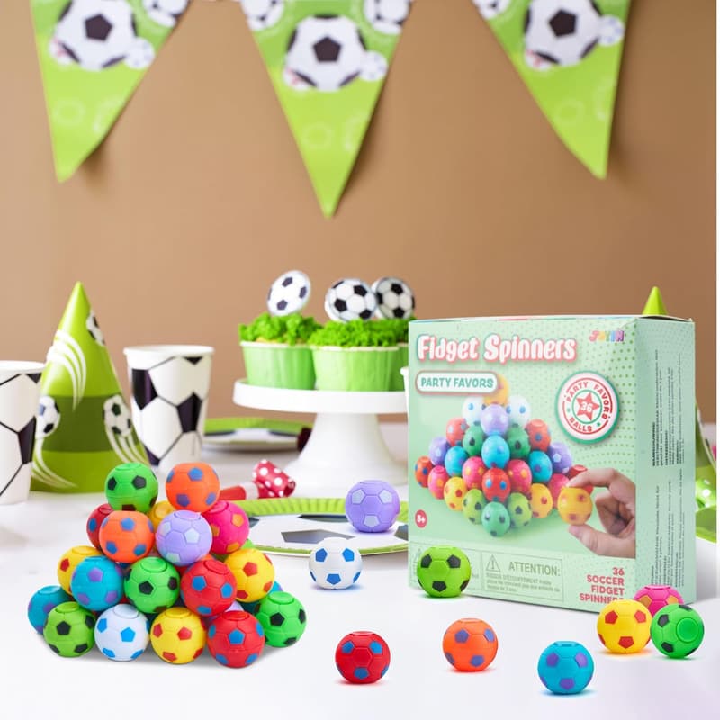 Soccer Party Favors: 72 Pack Fidget Spinners for Kids