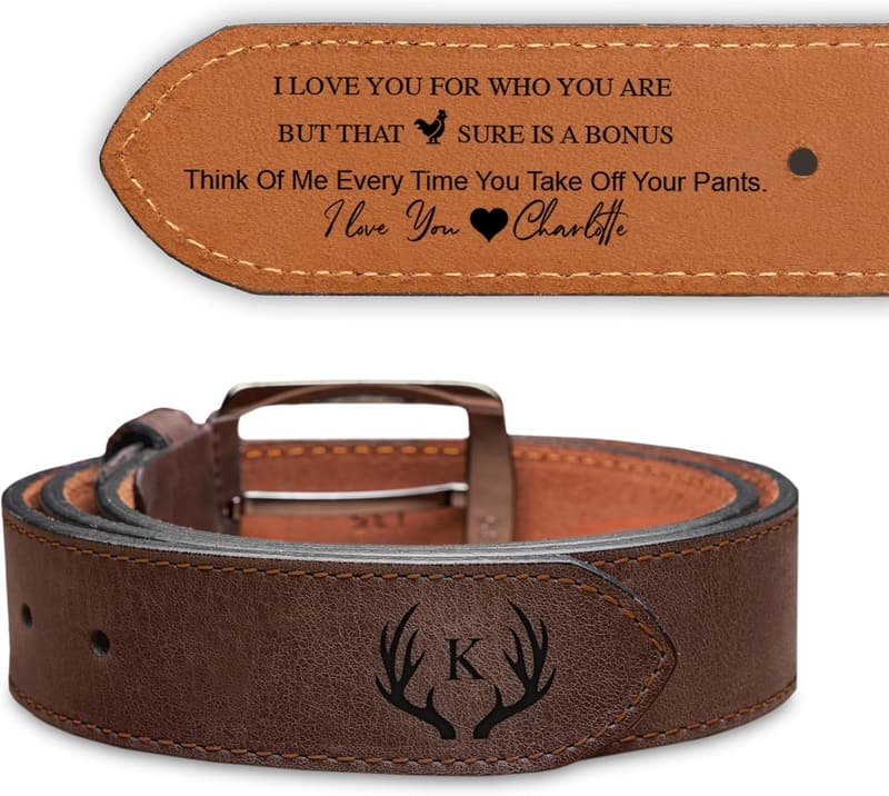 Classic Men's Leather Belt - 100% European Full Grain Leather
