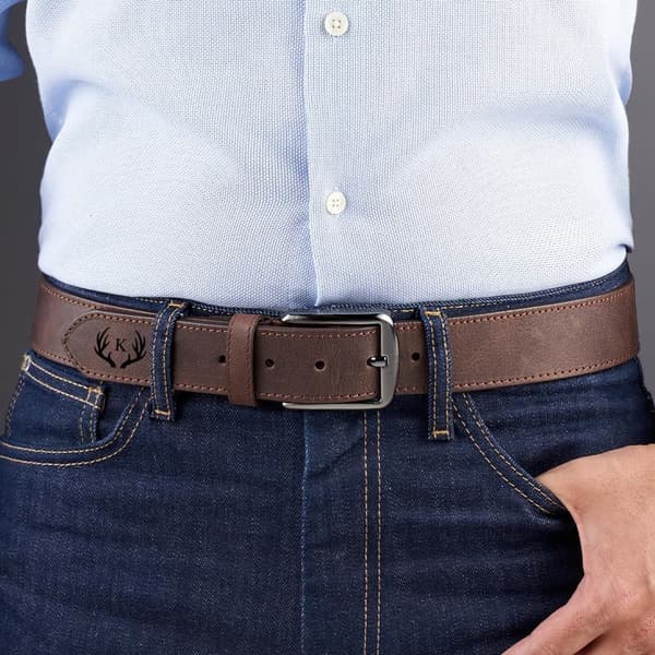 Classic Men's Leather Belt - 100% European Full Grain Leather