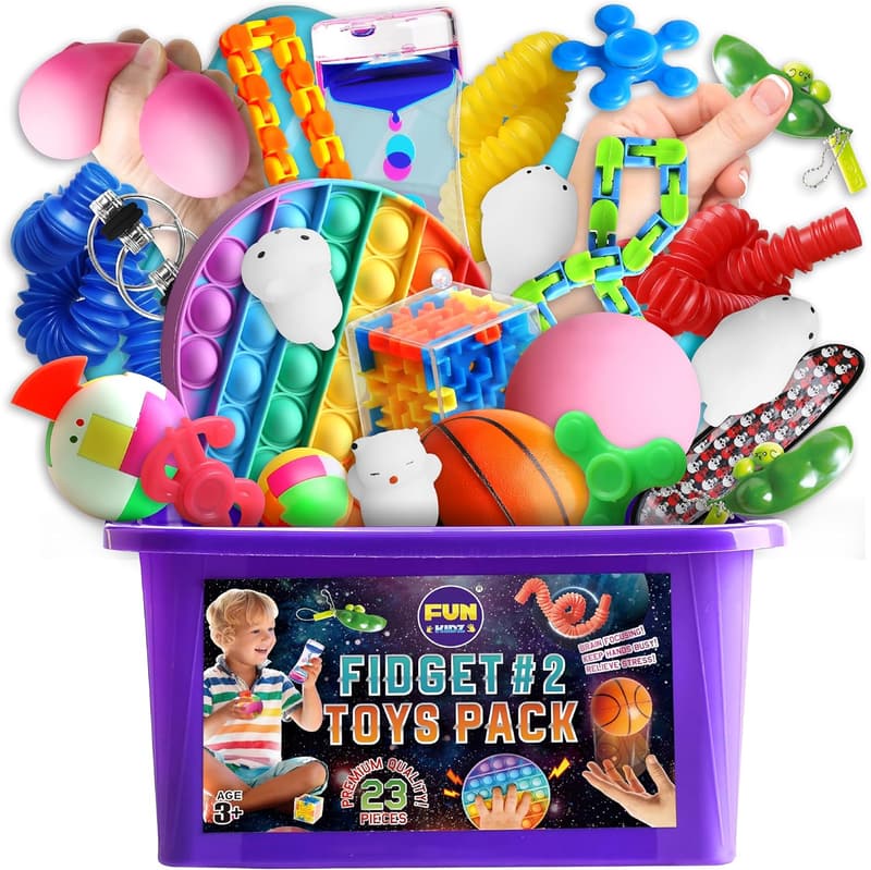 Sensory Fidget Toy Pack for Kids 4-12, Portable Birthday Gift