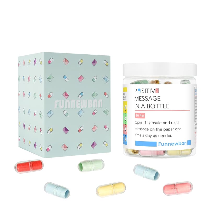 Positive Affirmations Gift Kit for Women - 60 Messages in a Bottle