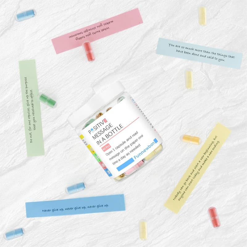 Positive Affirmations Gift Kit for Women - 60 Messages in a Bottle