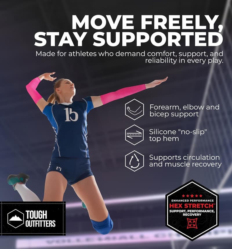 Compression Arm Sleeves for Youth & Adults - Sports Gear