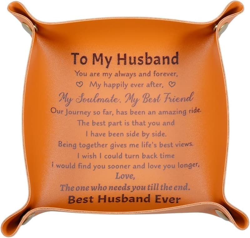 Valentine's Day Leather Gift for Him - Husband Birthday & Anniversary