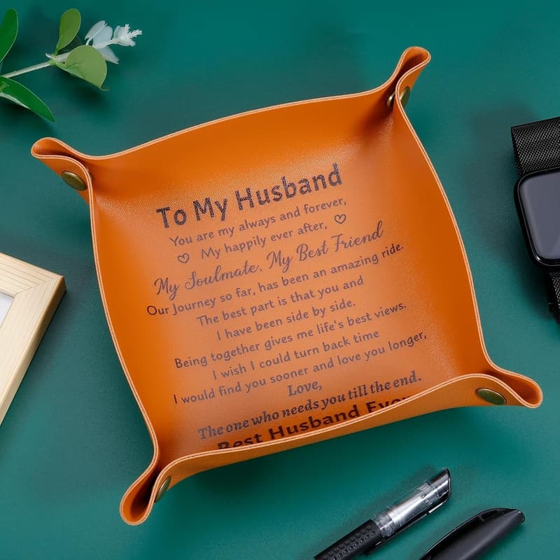 Valentine's Day Leather Gift for Him - Husband Birthday & Anniversary