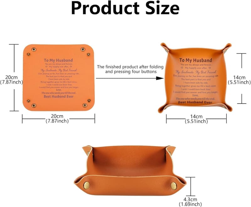 Valentine's Day Leather Gift for Him - Husband Birthday & Anniversary