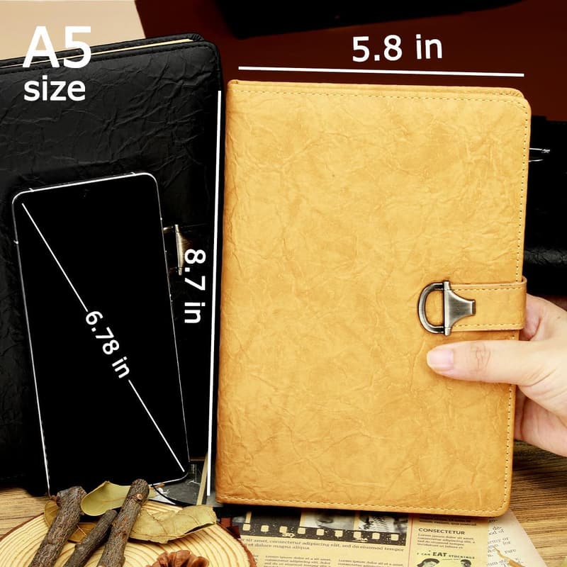 Vintage Leather Journal for Men - A5 256 Page Notebook Set