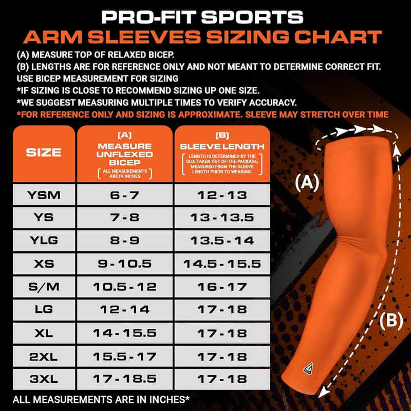 Pro-Fit Compression Arm Sleeve for Athletes - 1pc