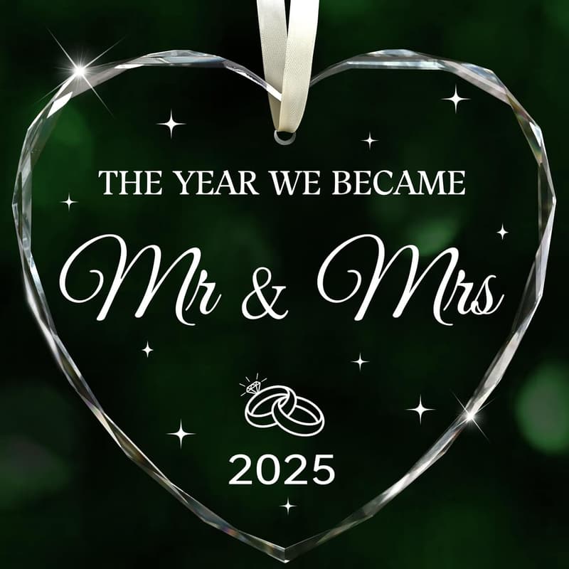 2025 Wedding Gifts for Couples, Mr. and Mrs. Just Married Ornaments