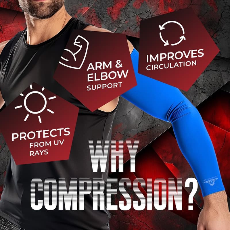 Youth & Adult Sports Arm Sleeves for Baseball & More