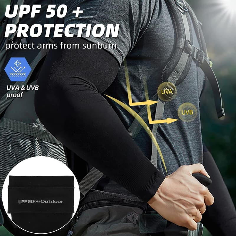 UPF 50 Cooling Arm Sleeves for Sports - Unisex
