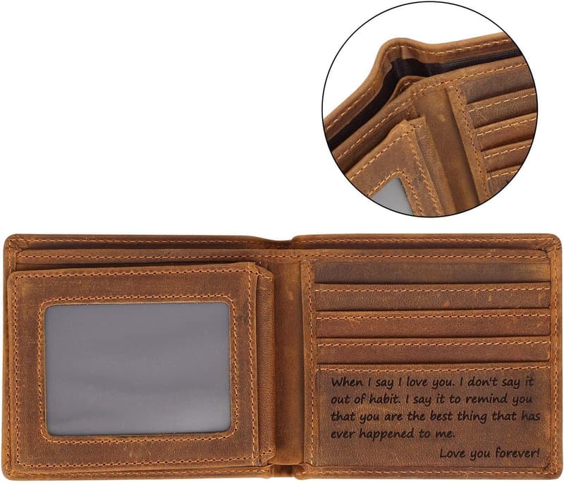 Personalized Engraved Wallet for Men - Perfect Gift for Him