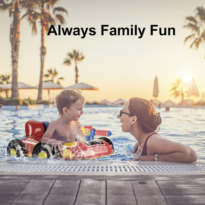 Fire Truck Pool Float with Water Gun for Kids Ages 4-8
