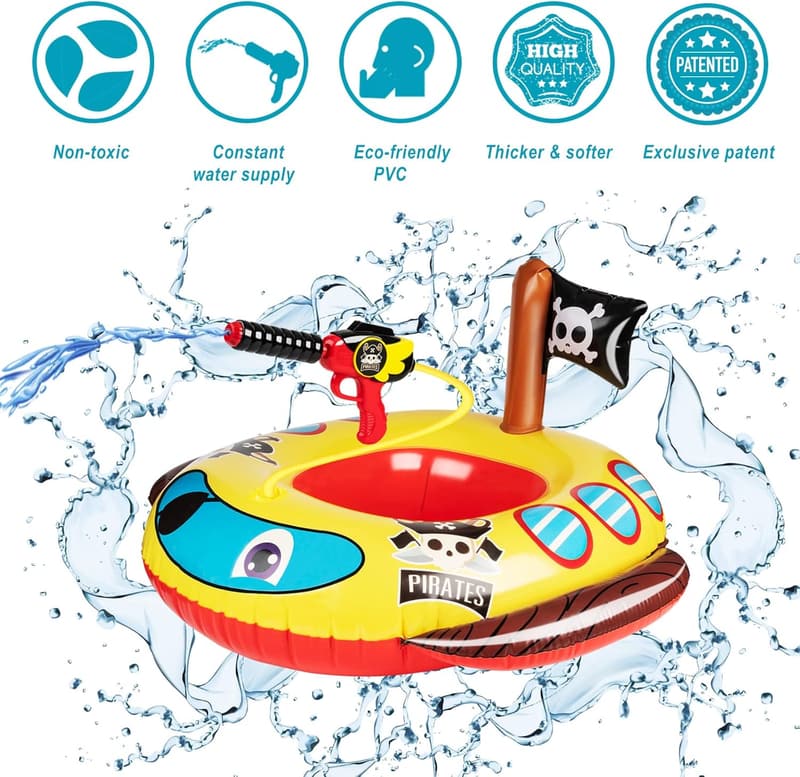 Kids' Inflatable Pool Float Toys Set with Water Guns