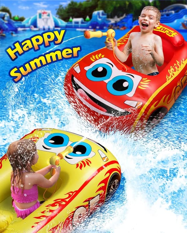 Kids Inflatable Pool Float with Water Gun – Summer Swimming Toy
