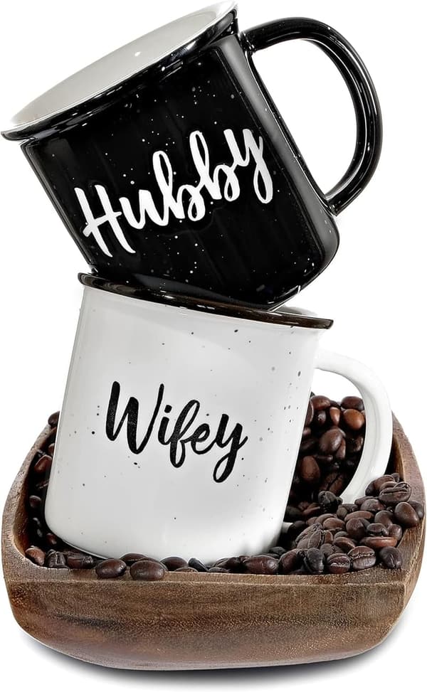 Couples' 11 oz His & Hers Coffee Mug Set
