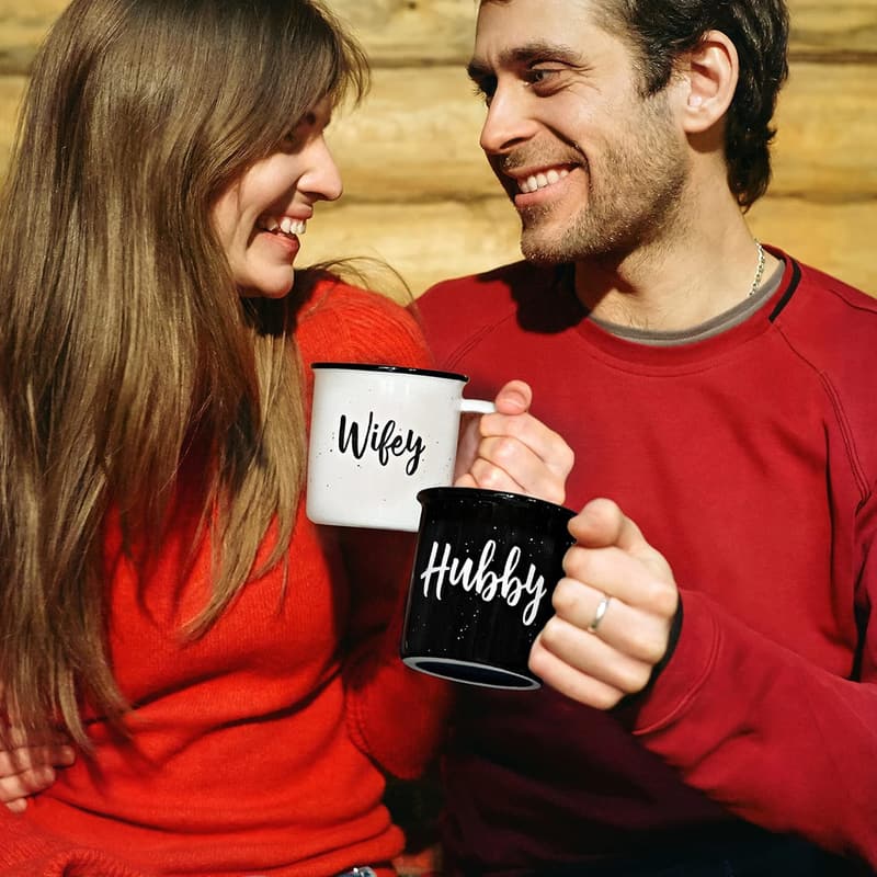 Couples' 11 oz His & Hers Coffee Mug Set