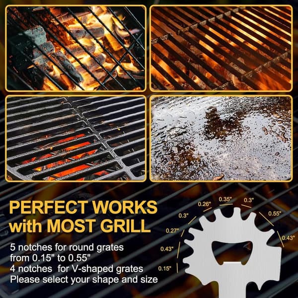 Bristle-Free BBQ Grill Scraper - Ideal Gift for Men
