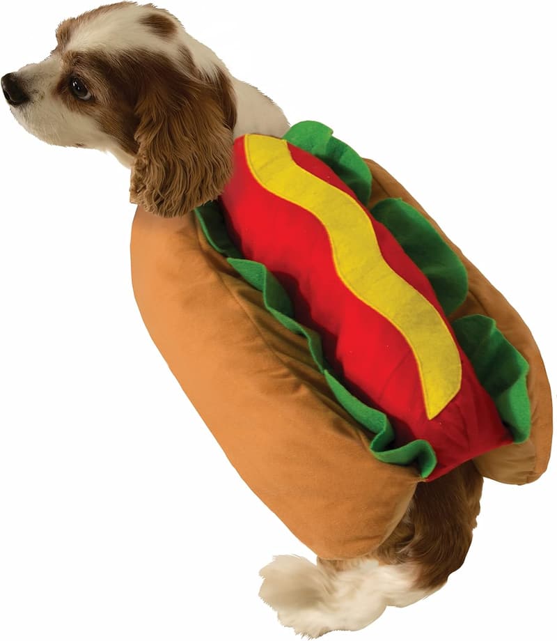 Small Multi-Color Hot Dog Costume for Pets