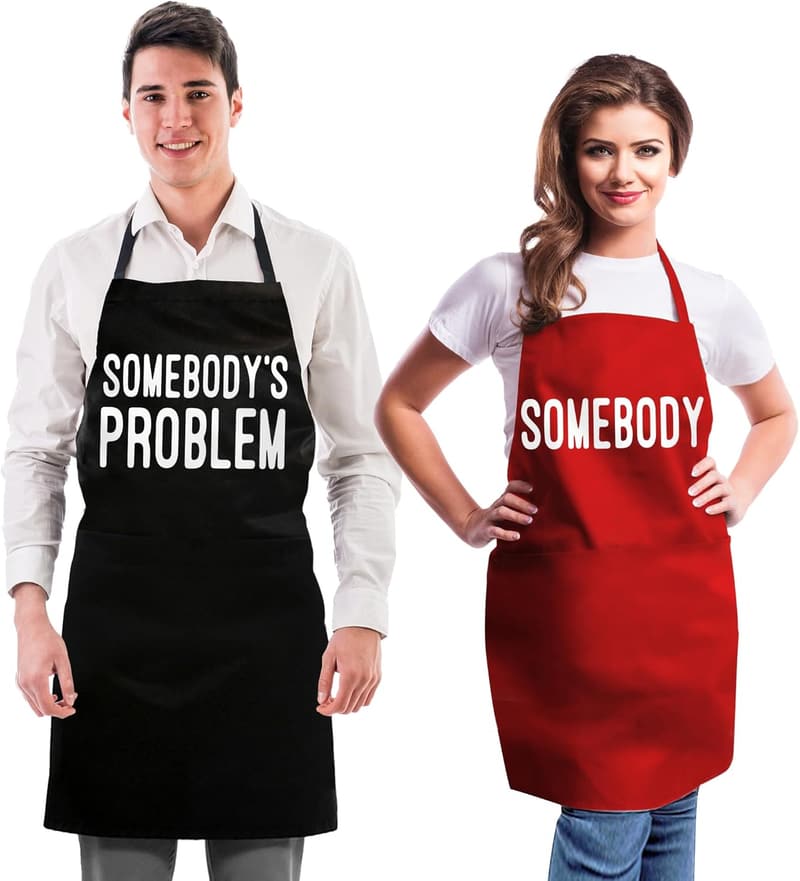 Anniversary Couple Aprons Gift Set for Him & Her