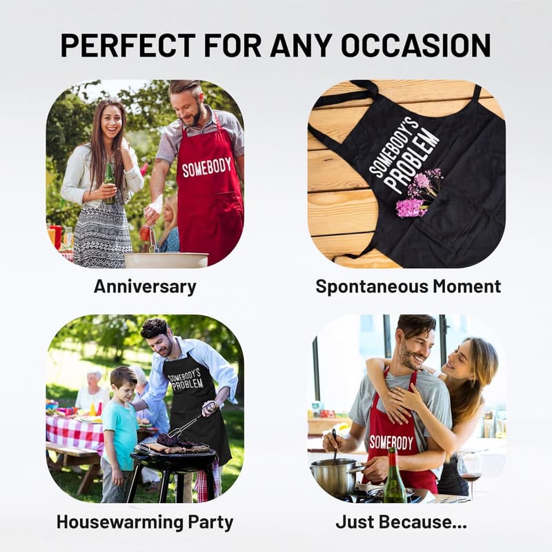 Anniversary Couple Aprons Gift Set for Him & Her