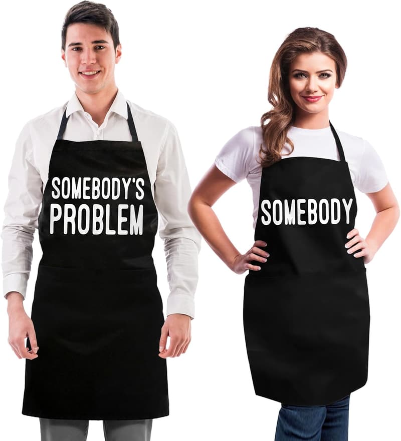 Anniversary Couple Aprons Gift Set for Him & Her