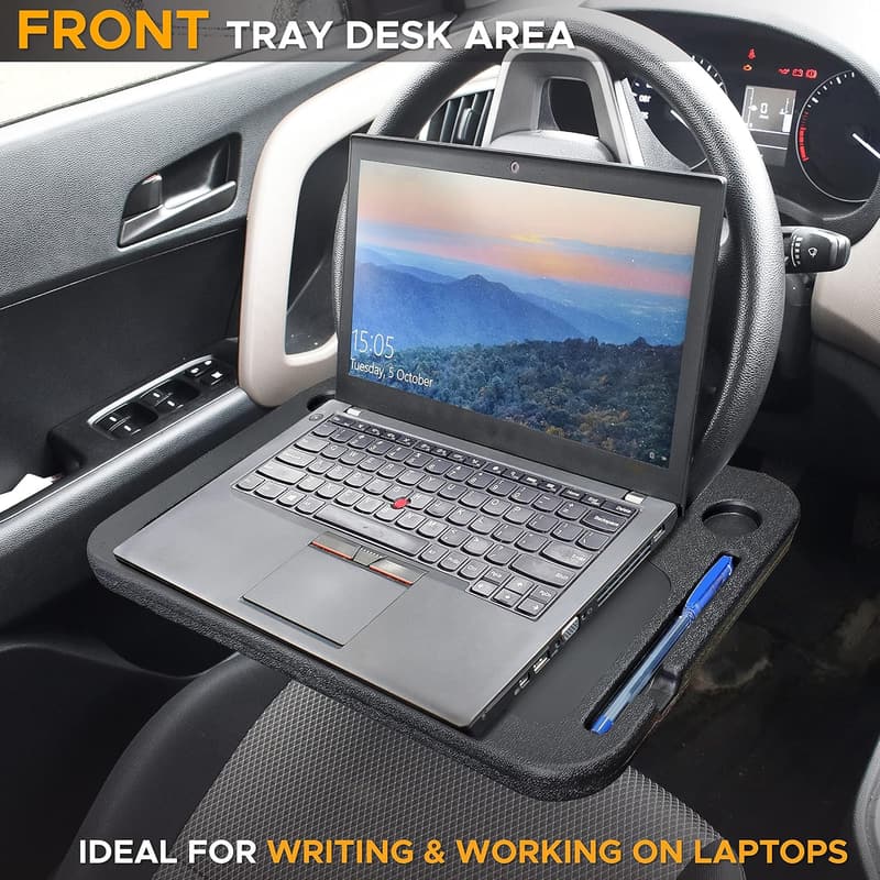 Multipurpose Car Steering Wheel Desk with Laptop Tray
