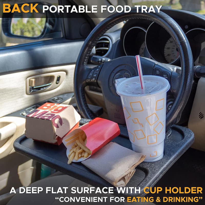 Multipurpose Car Steering Wheel Desk with Laptop Tray