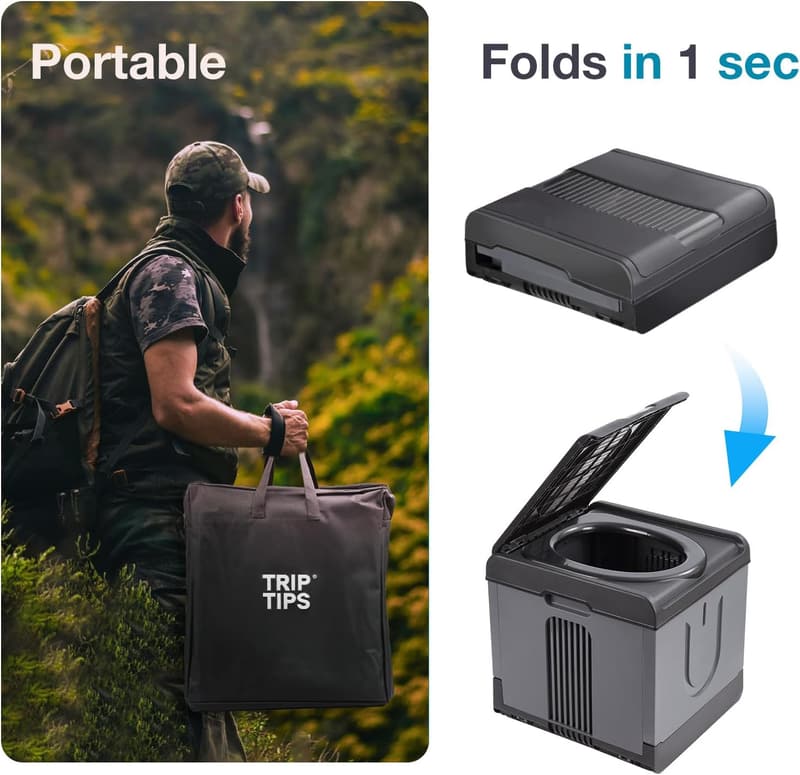 Extra Large Portable Toilet for Camping and Travel