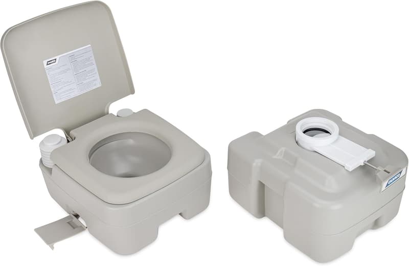 Portable 5.3-Gallon Toilet with Detachable Tank & Easy Transport