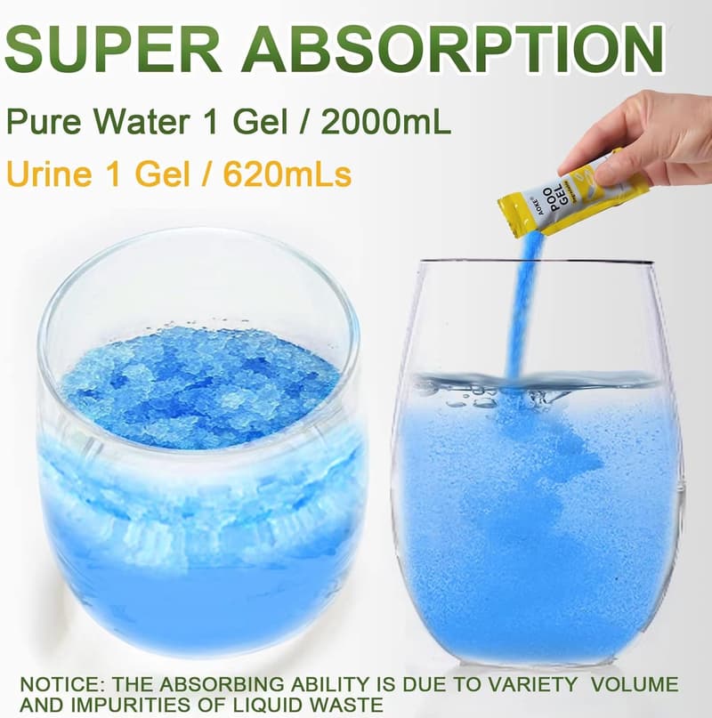 Lemon Portable Toilet Deodorizing Gel Powder - 25 Pack