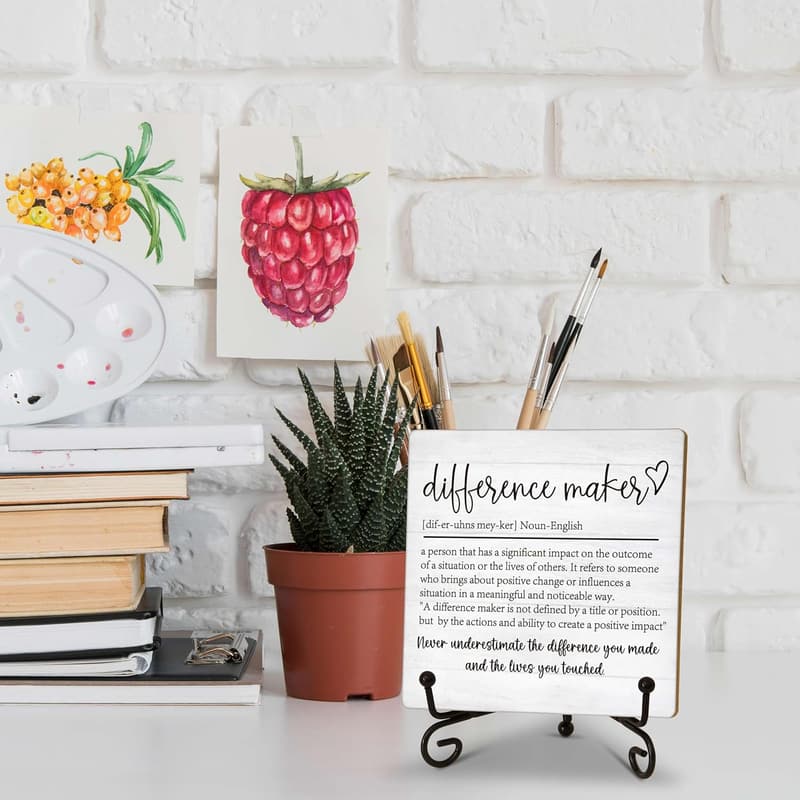Inspirational Wood Plaque Gift for Women Coworkers