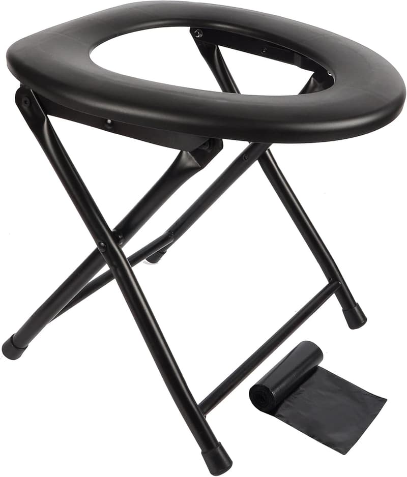 Portable Stainless Steel Toilet Seat for Camping & Emergencies