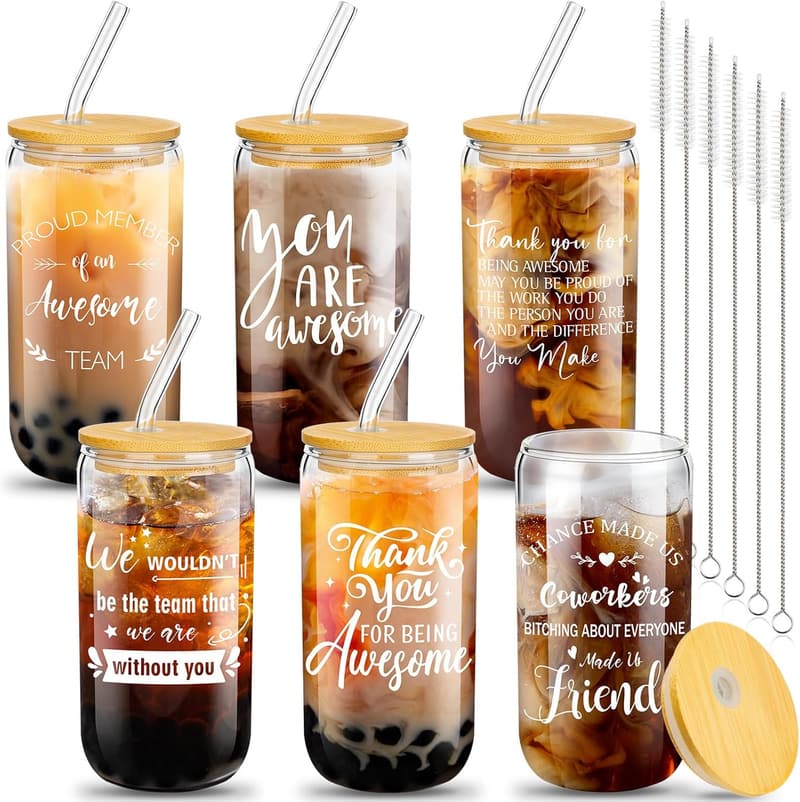 Employee Appreciation Gift Set - 16 oz Thank You Beer Glasses
