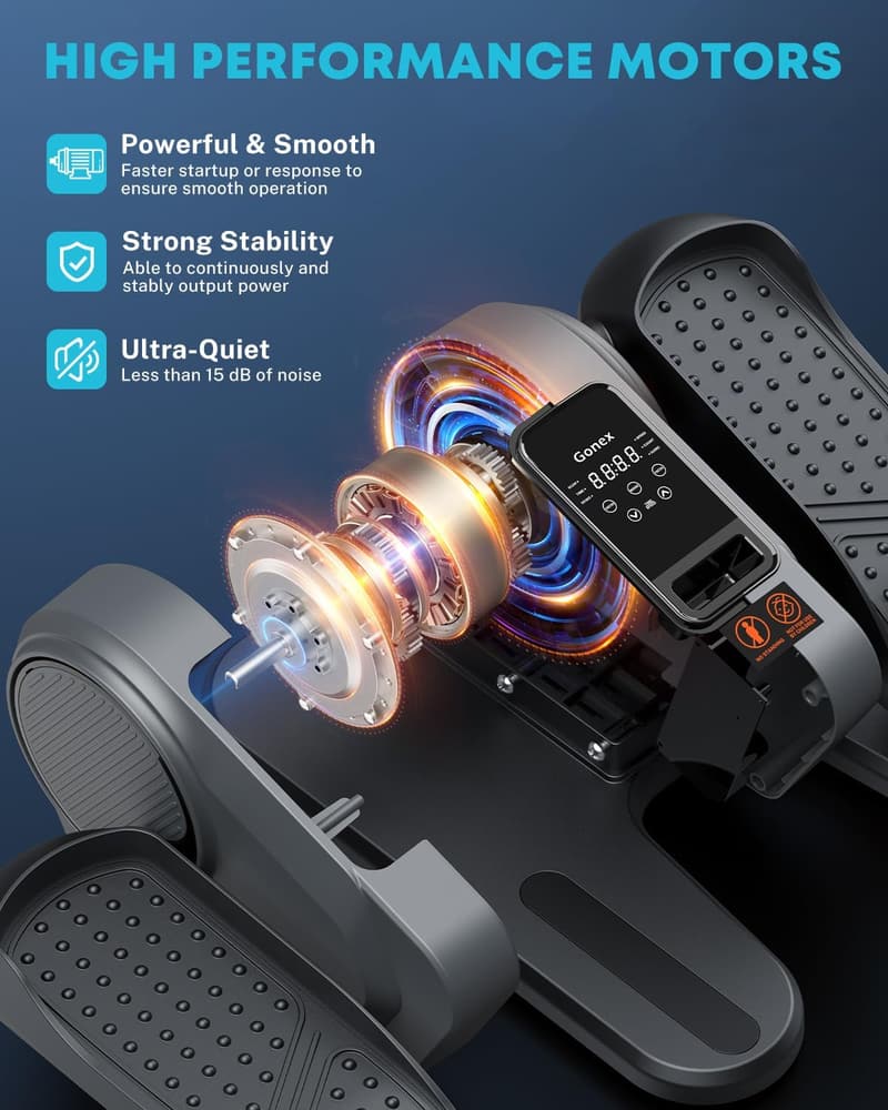 Seated Pedal Exerciser for Seniors with Remote, 16 Speeds