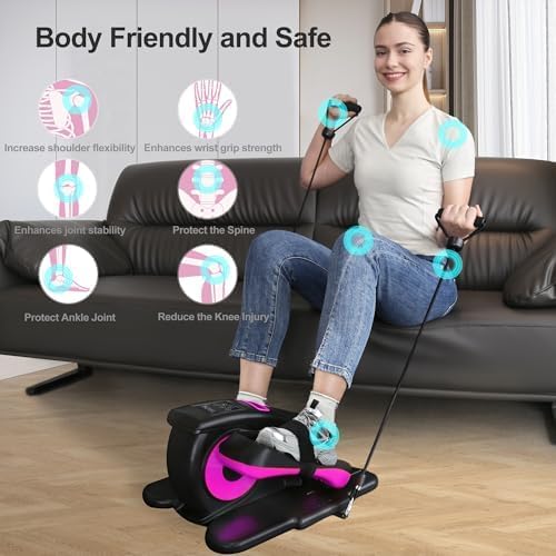 Portable Under Desk Elliptical Machine for Seniors - 12 Speeds