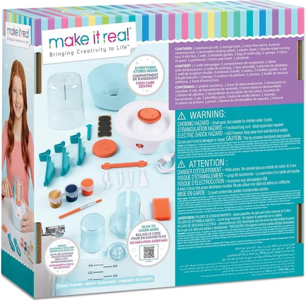 Mini Pottery Studio DIY Kit - 26-Piece Air Dry Clay Set for Kids